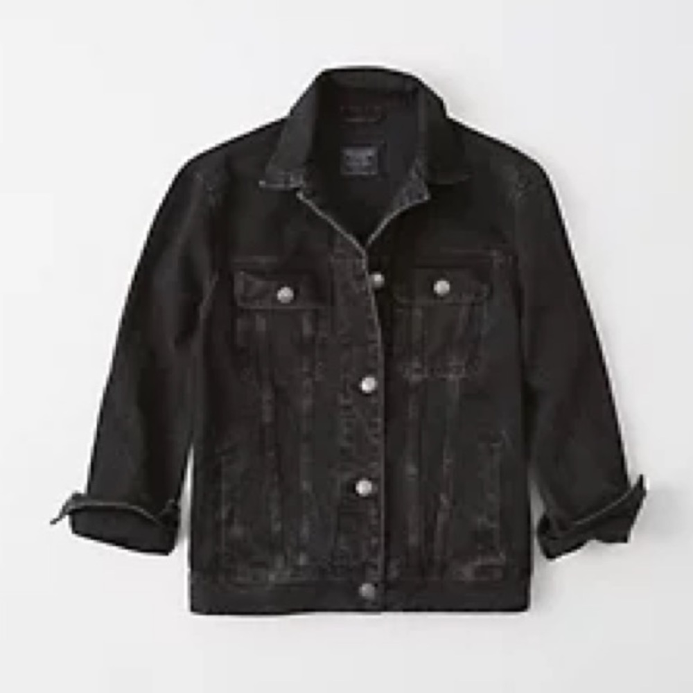 Abercrombie & Fitch Denim Jacket in Washed Black